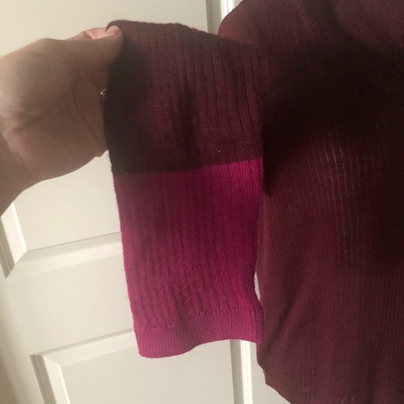 PrAna Rochelle Cowl Neck Wool Blend Colorblock Lightweight Sweater Size XS - Picture 3 of 6